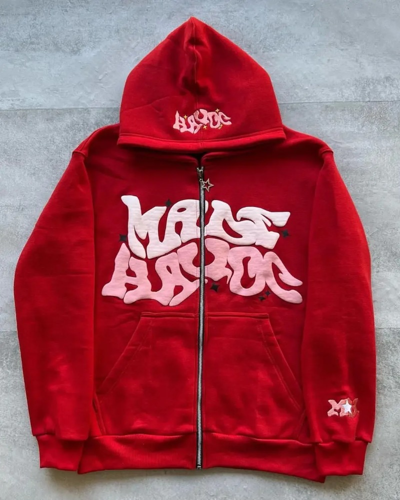 아메리칸 레트로 스타 & 레터 프린트 지퍼 후드티 여성 - Streetwear Brand Hoodie 리뷰 및 가격