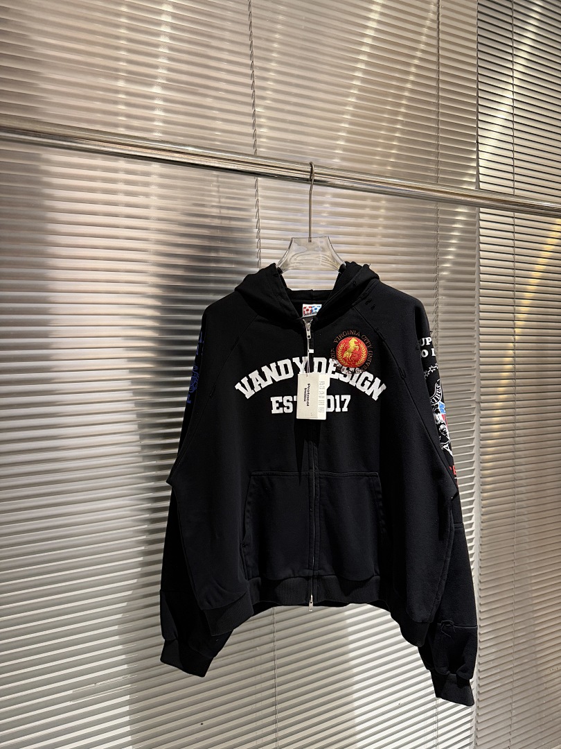 패션 브랜드 25FW 공동 브랜드 지퍼업 후디 말 배지 - Streetwear Brand Slogans 리뷰 및 가격