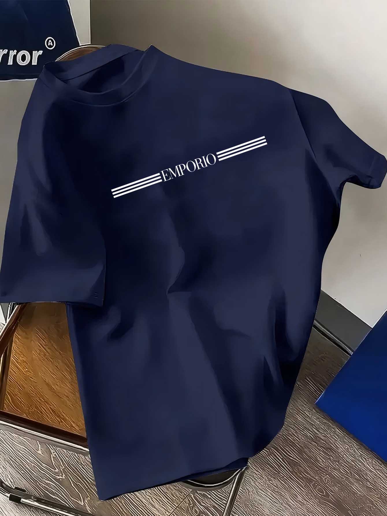100% 순면 남성용 명품 브랜드 레터 프린트 티셔츠, - Streetwear Brand Shirts 리뷰 및 가격
