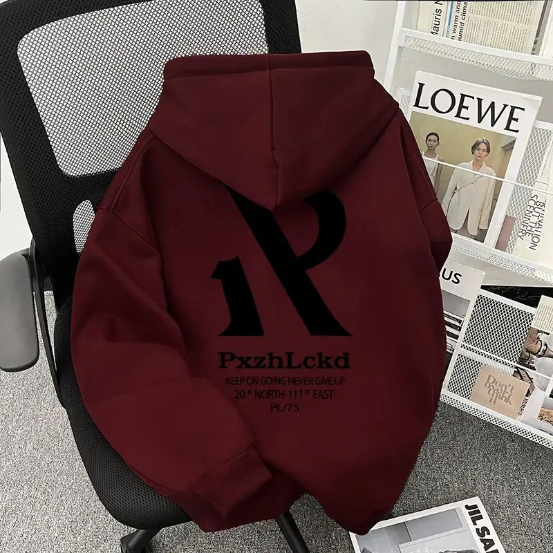 남성용 가을 겨울 미국 스타일 레터 프린트 트렌디 브랜 - Streetwear Brand Hoodie 리뷰 및 가격