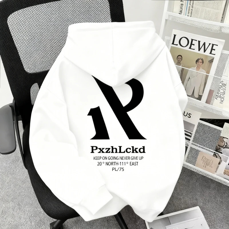 남성용 가을 겨울 미국 스타일 레터 프린트 트렌디 브랜 - Streetwear Brand Hoodie 리뷰 및 가격