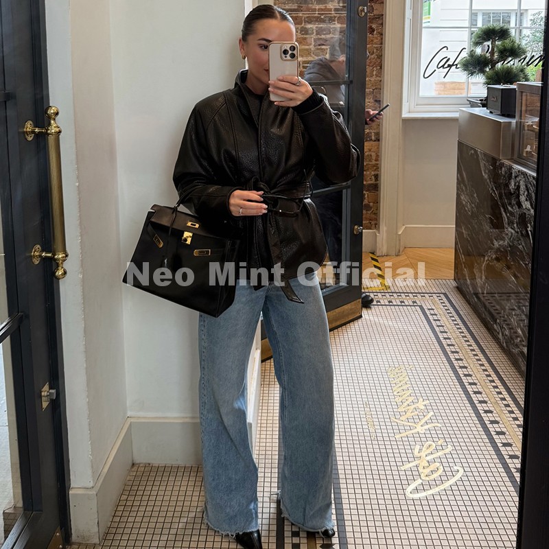 네오 민트 트렌디 2026 블랙 숄칼라 인조가죽 코트  - Streetwear Brand China 리뷰 및 가격